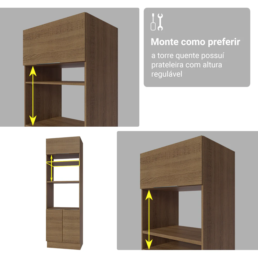 Armário de Cozinha Completa 340cm Rustic Stella Madesa 01 - Image 10