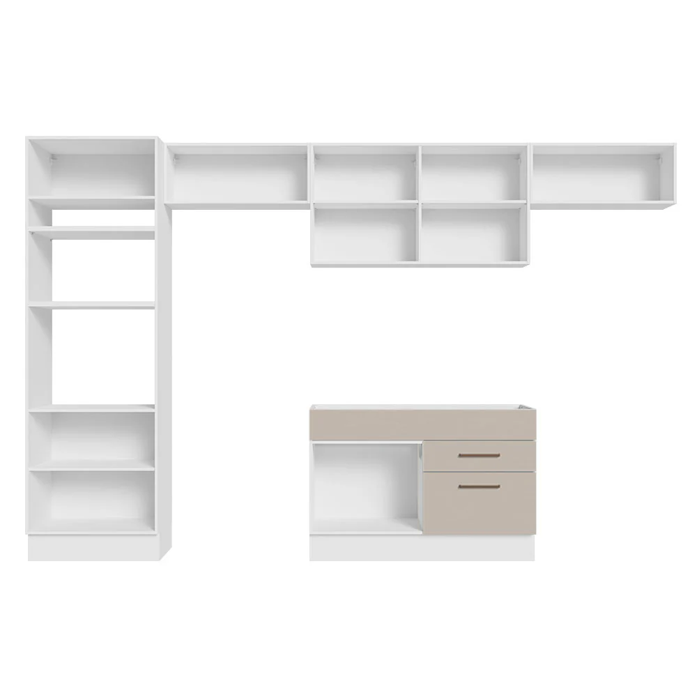 Armário de Cozinha Completa 350cm Branco/Crema Agata Madesa 01 - Image 12