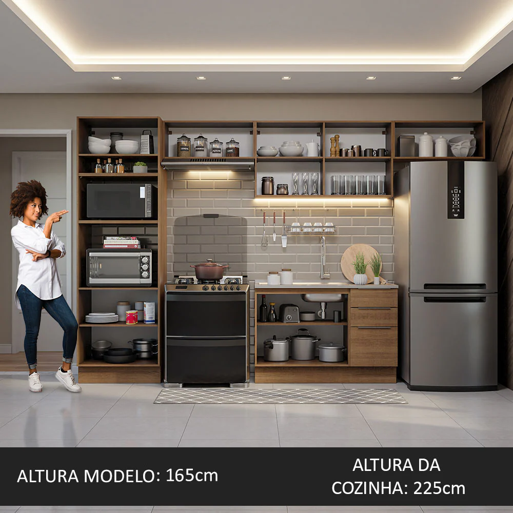 Armário de Cozinha Completa 350cm Rustic Stella Madesa 01 - Image 5