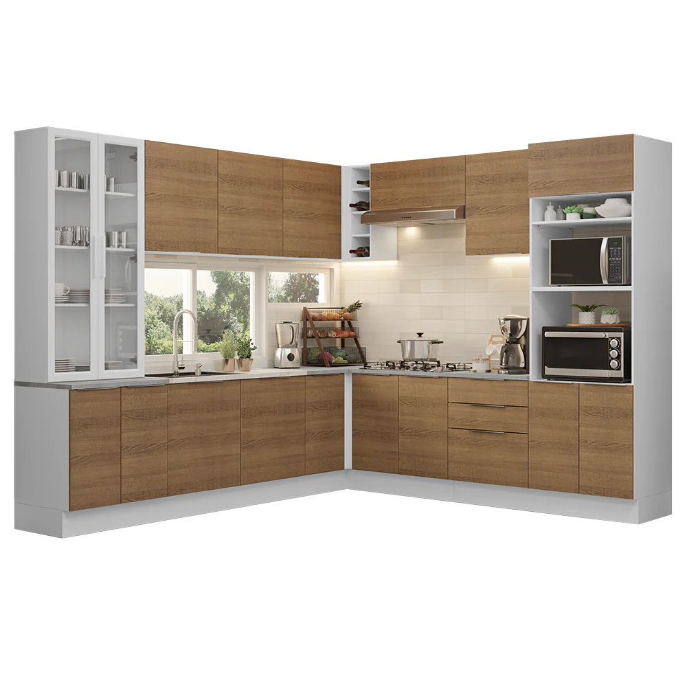 Armário de Cozinha Completa 549cm Branco/Rustic Stella Madesa 01 - Image 2
