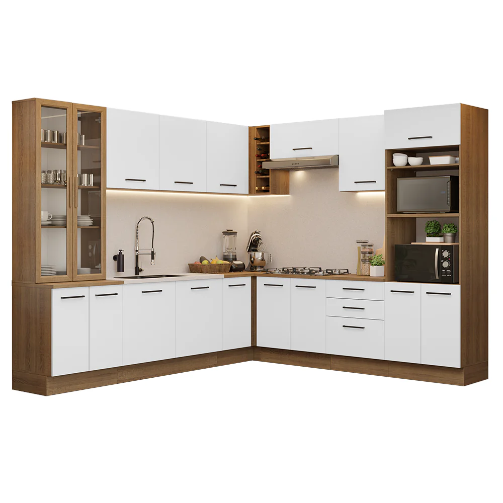 Armário de Cozinha Completa 549cm Rustic/Branco Agata Madesa 01 - Image 2