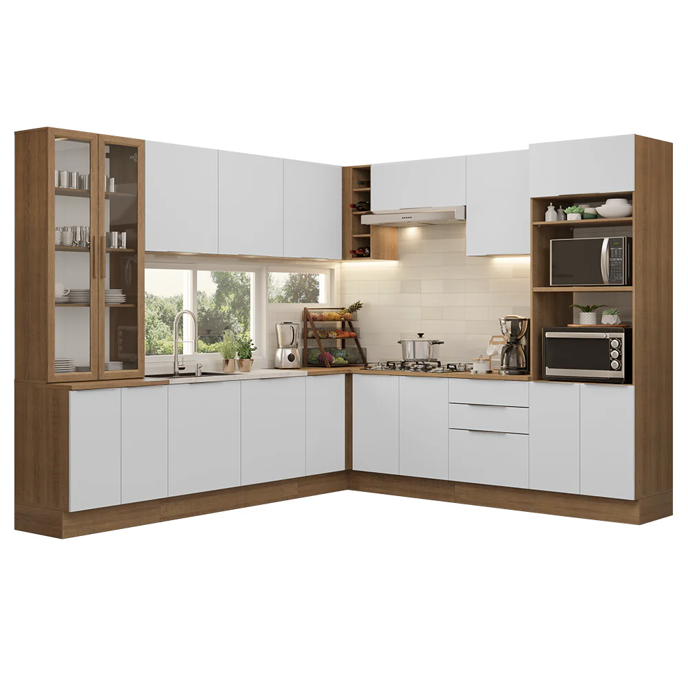 Armário de Cozinha Completa 549cm Rustic/Branco Stella Madesa 01 - Image 2