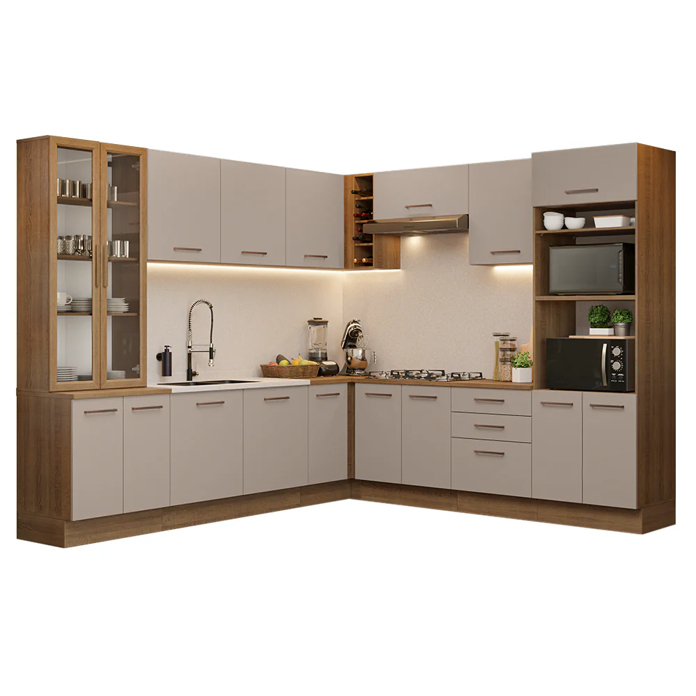 Armário de Cozinha Completa 549cm Rustic/Crema Agata Madesa 01 - Image 2