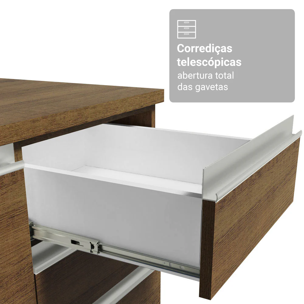 Armário de Cozinha Completa 549cm Rustic Glamy Madesa 01 - Image 7