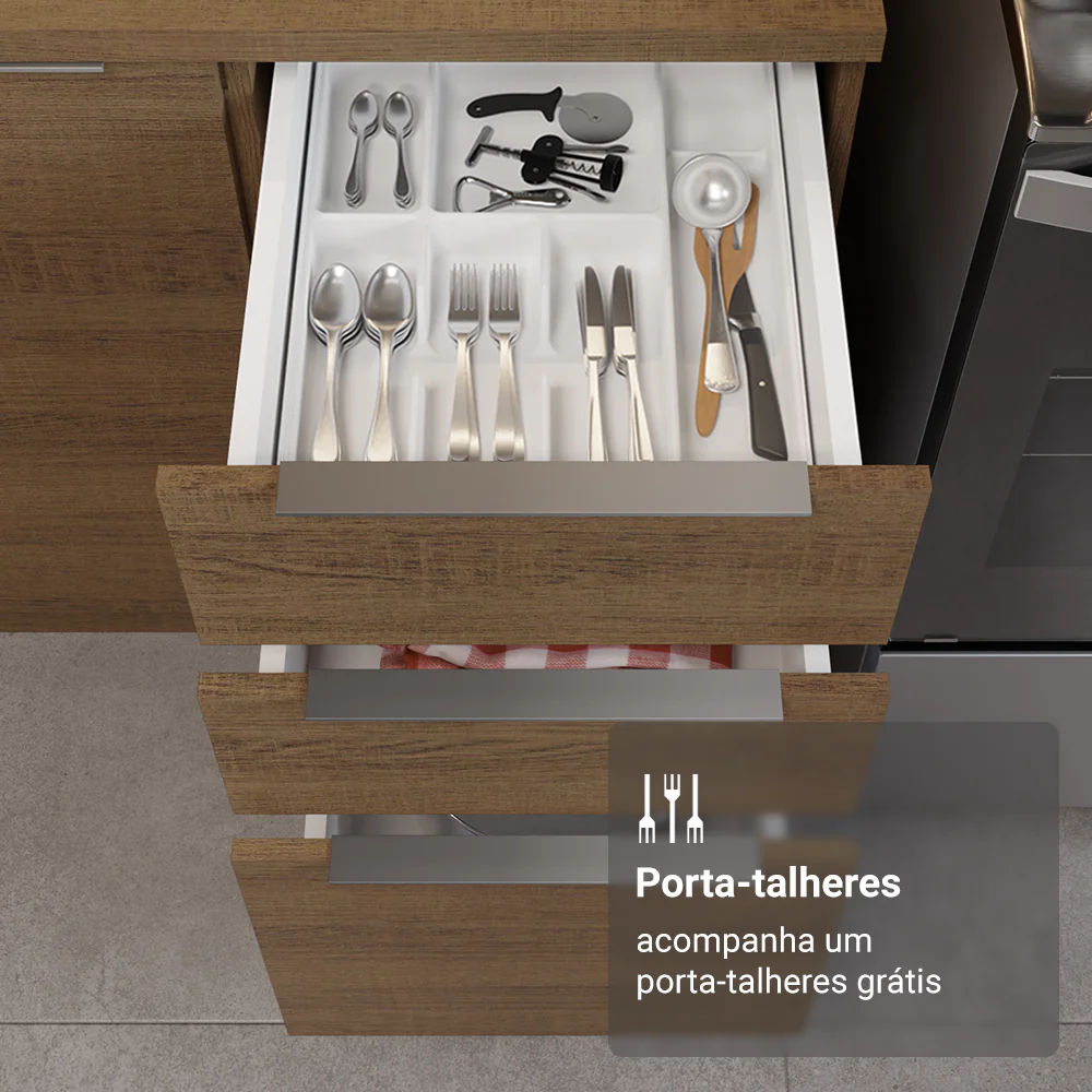 Armário de Cozinha Completa 549cm Rustic Stella Madesa 01 - Image 8