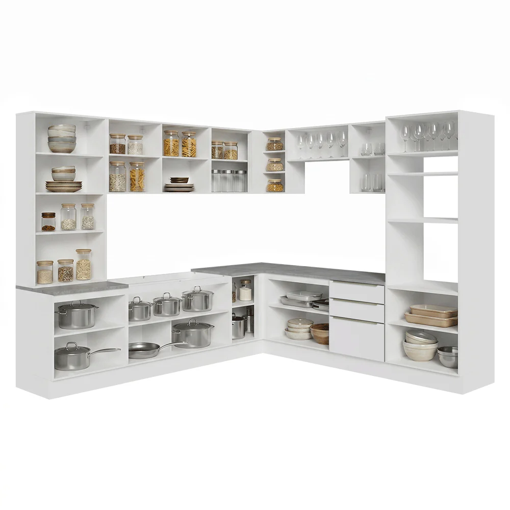 Armário de Cozinha Completa 566 x 60 cm Banco Veludo Lux Madesa 01 - Image 5