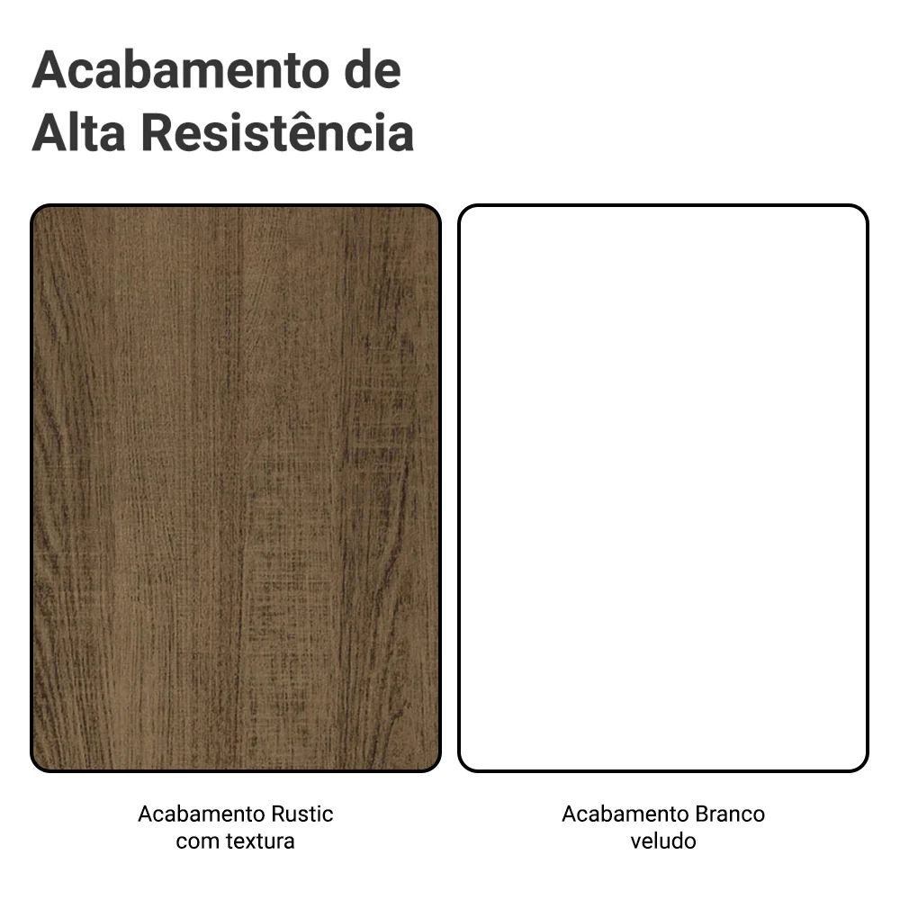 Armário de Cozinha Completa 566 x 60 cm Rustic/Branco Veludo Lux Madesa 01 - Image 12