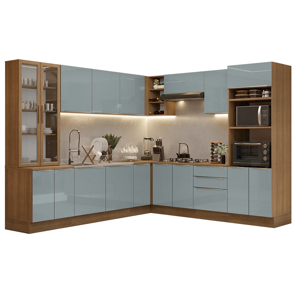 Armário de Cozinha Completa 566 x 60 cm Rustic/Cinza Lux Madesa 01 - Image 2