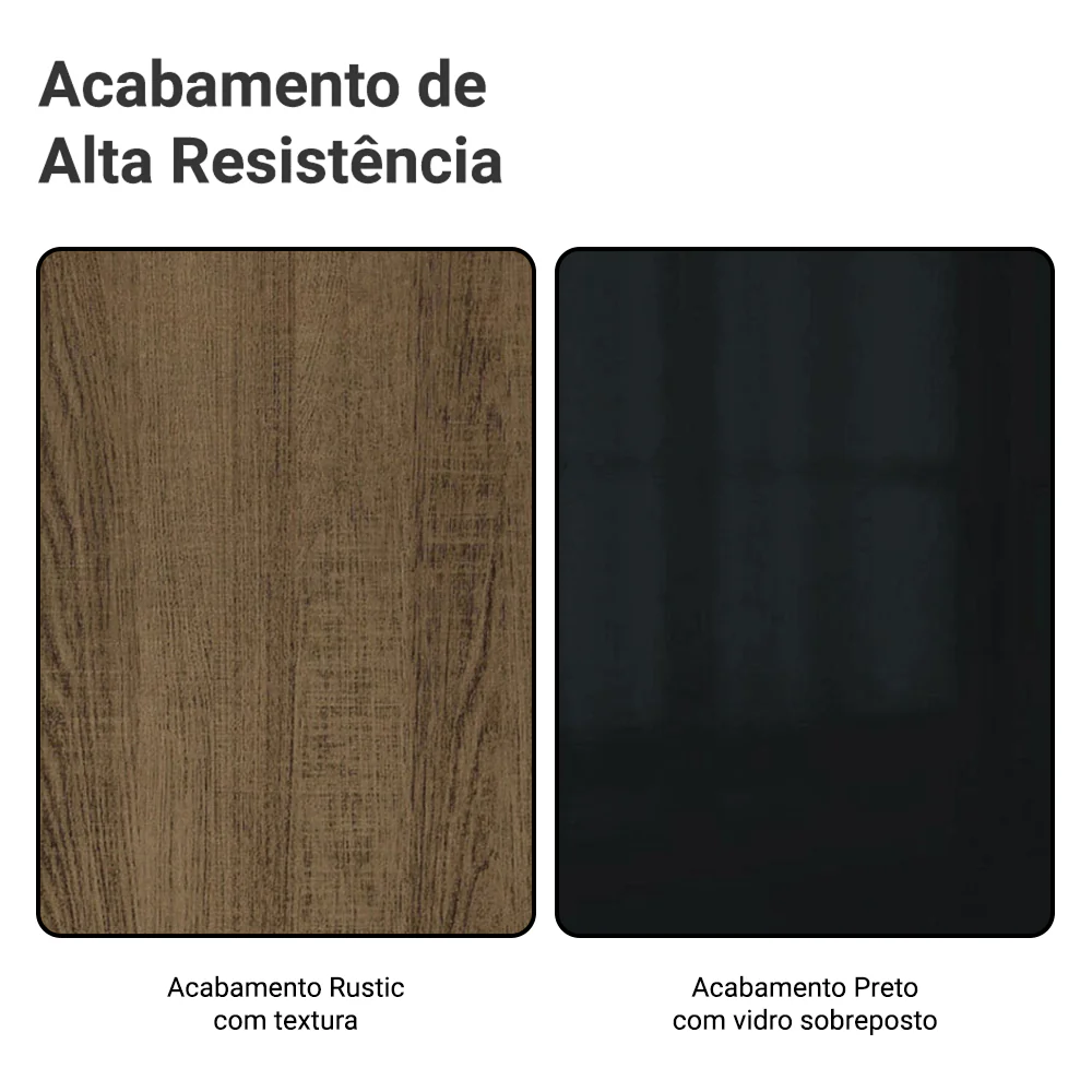 Armário de Cozinha Completa 566 x 60 cm Rustic/Preto Lux Madesa 01 - Image 12