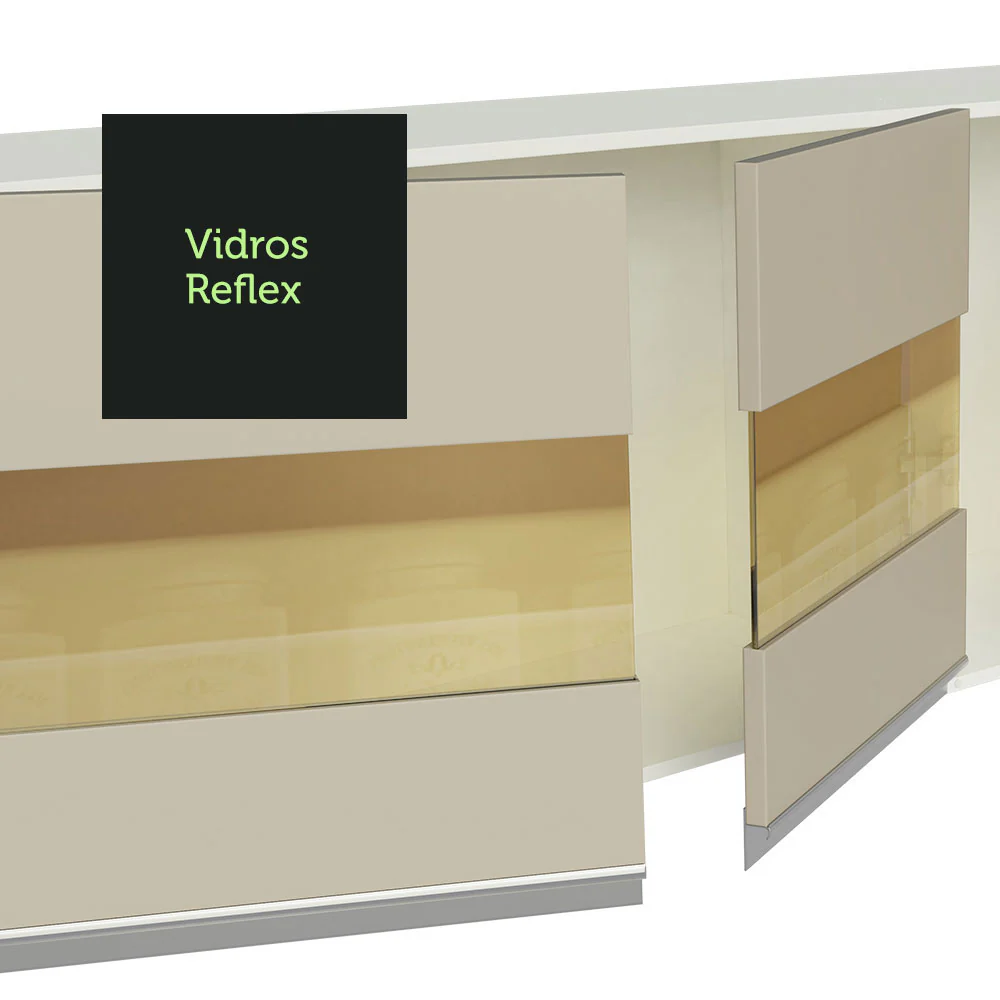 Armário de Cozinha Completa de Canto 100% MDF 447cm Branco/Rustic/Crema Smart Madesa 02 - Image 6