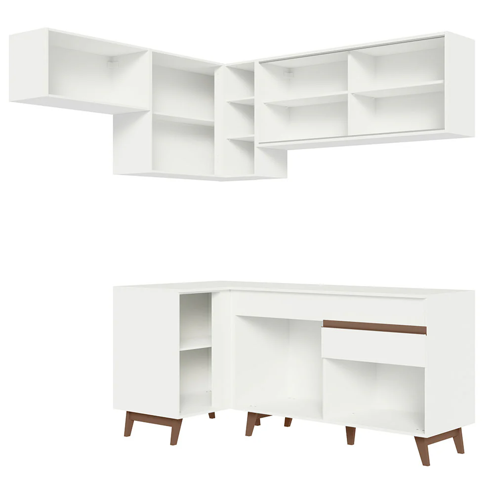 Armário de Cozinha Completa de Canto 332cm Branco Reims Madesa 03 - Image 12