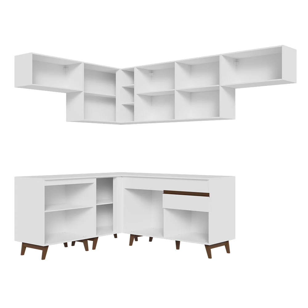 Armário de Cozinha Completa de Canto 402cm Branco Reims Madesa 03 - Image 12