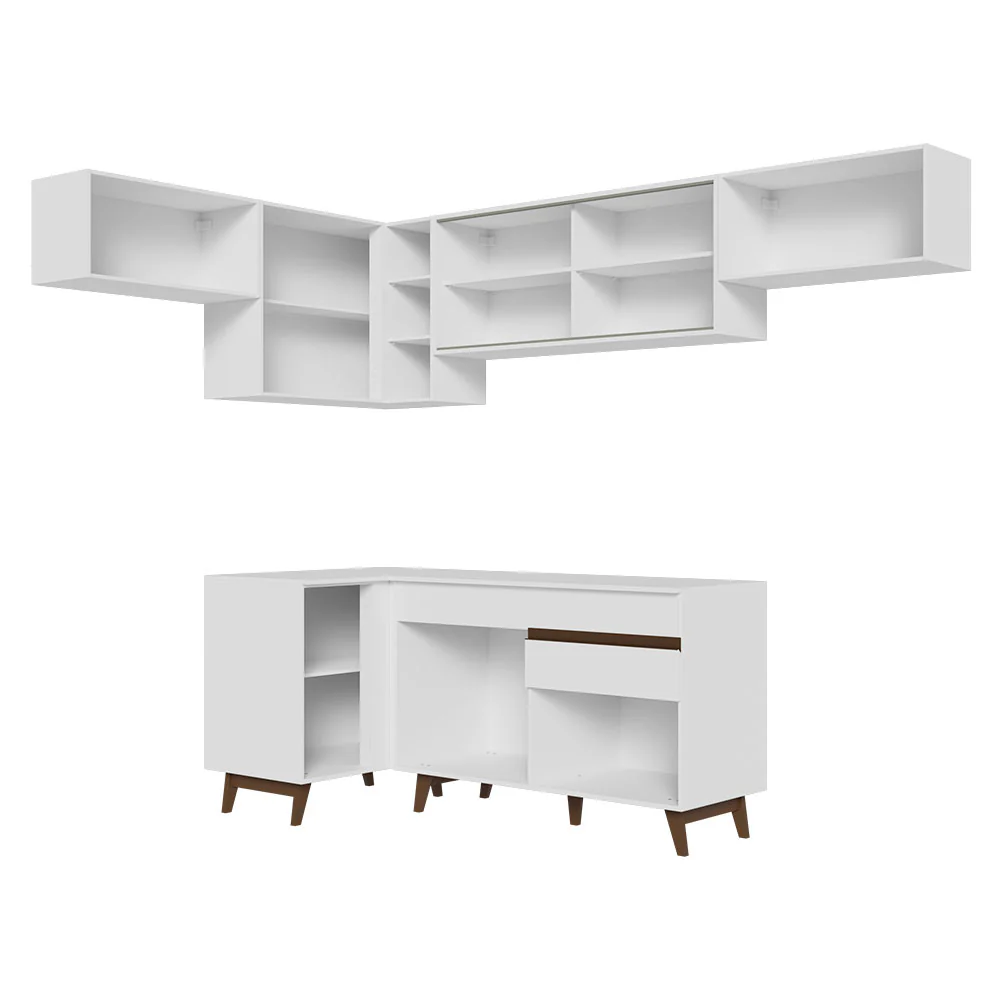 Armário de Cozinha Completa de Canto 402cm Branco Reims Madesa 04 - Image 12