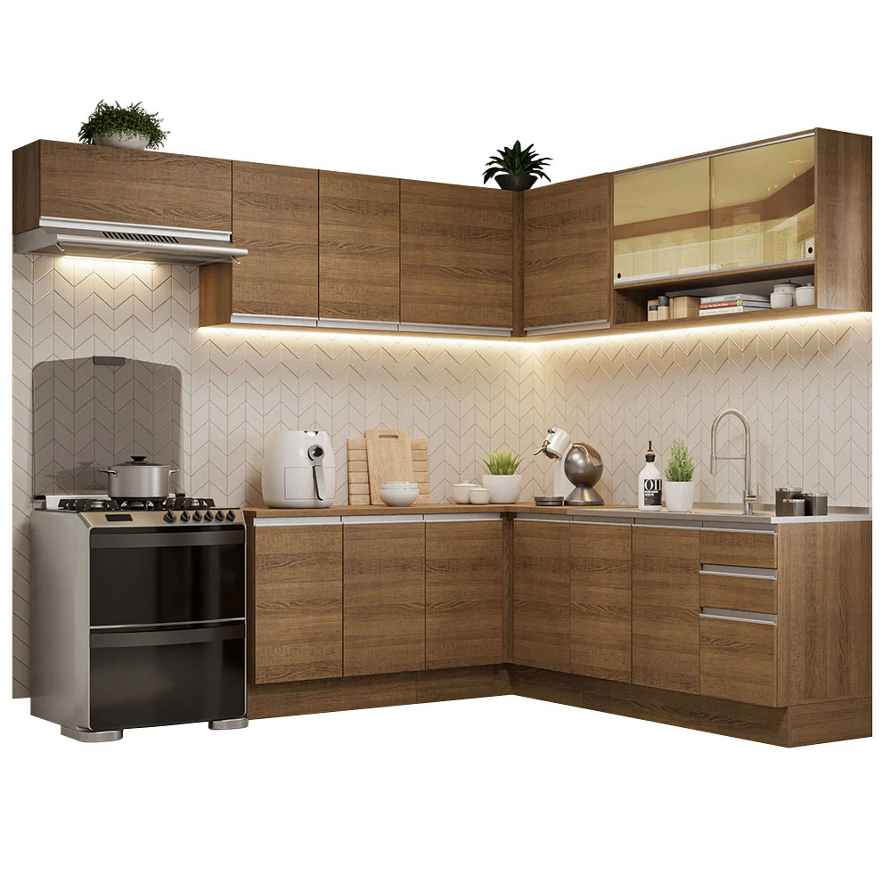 Armário de Cozinha Completa de Canto 469cm Rustic Glamy Madesa 01 - Image 2