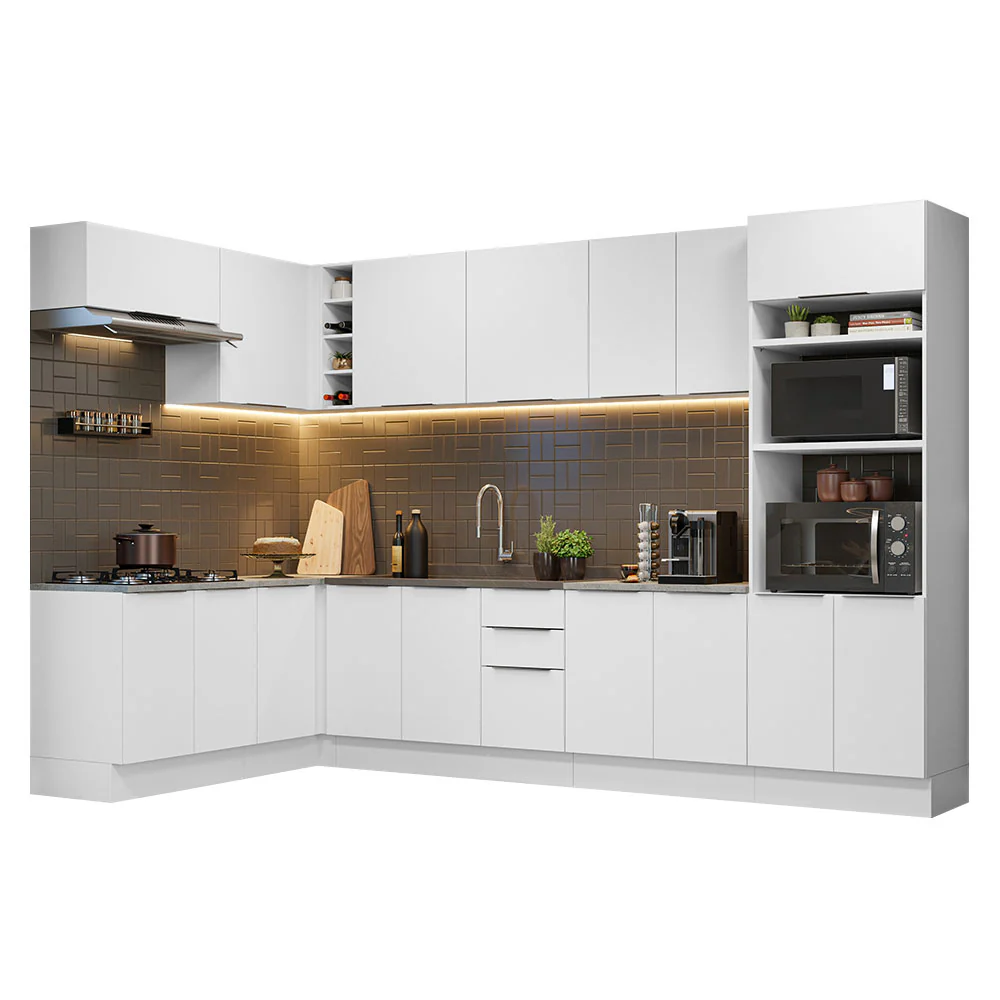 Armário de Cozinha Completa de Canto 499cm Branco Stella Madesa 01 - Image 2