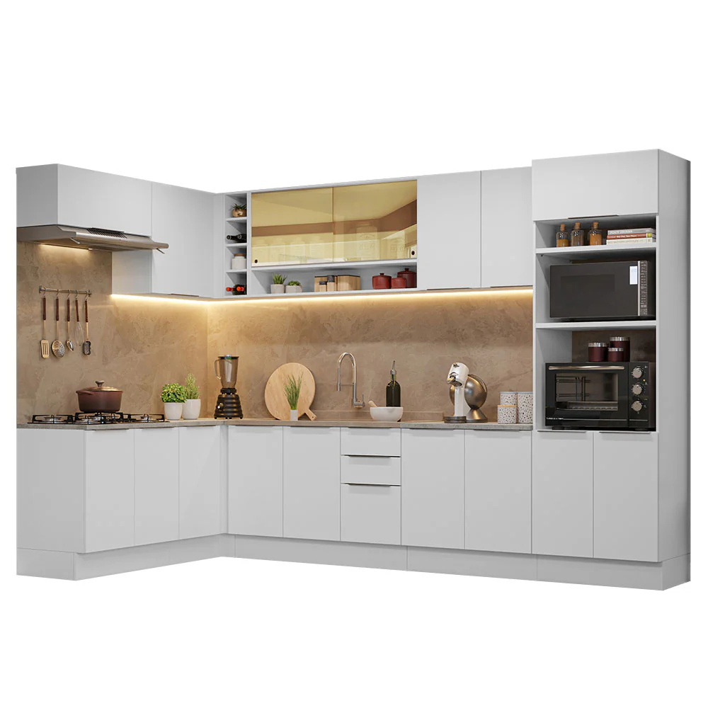Armário de Cozinha Completa de Canto 499cm Branco Stella Madesa 02 - Image 2