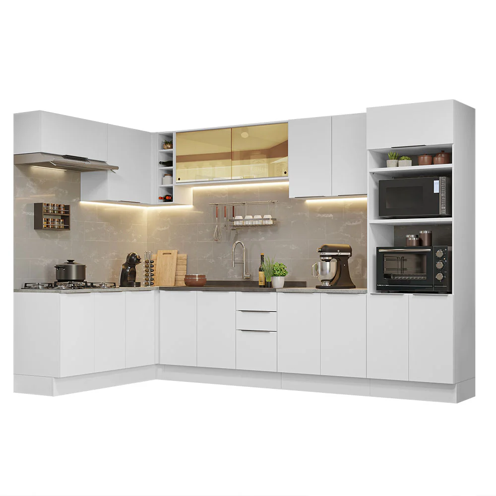 Armário de Cozinha Completa de Canto 499cm Branco Stella Madesa 03 - Image 2