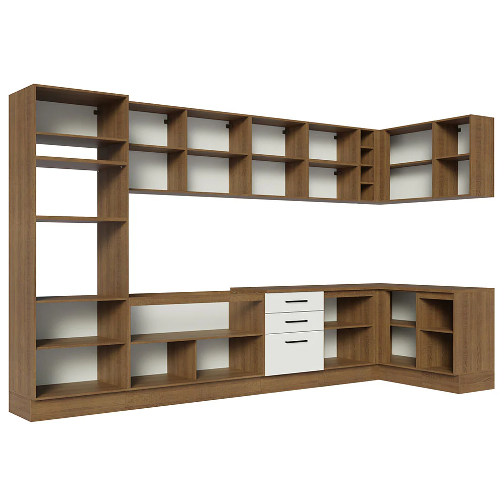 Armário de Cozinha Planejada de Canto 499cm Rustic/Branco Agata Madesa 01 - Image 12