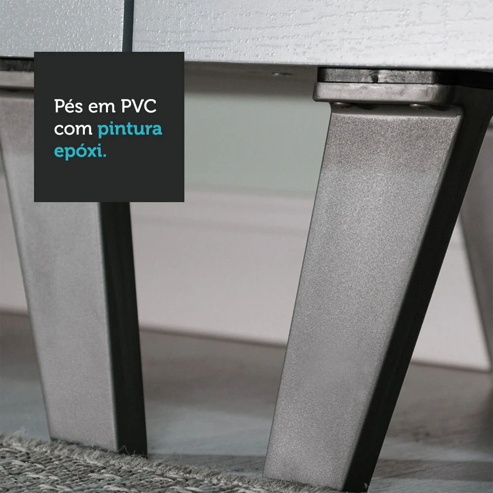 Armário de Cozinha Compacta 120cm Cinza Nice Madesa 02 - Image 9