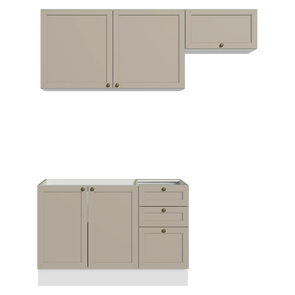 Armário de Cozinha Compacta 180 cm Branco/Crema Vik Madesa 02 - Image 12