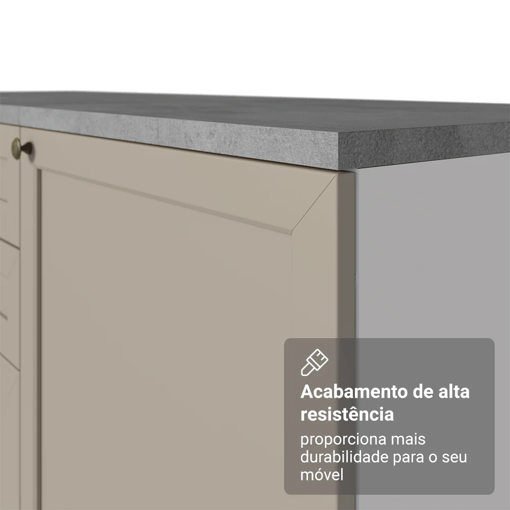 Armário de Cozinha Compacta 180 cm Branco/Crema Vik Madesa 05 - Image 9