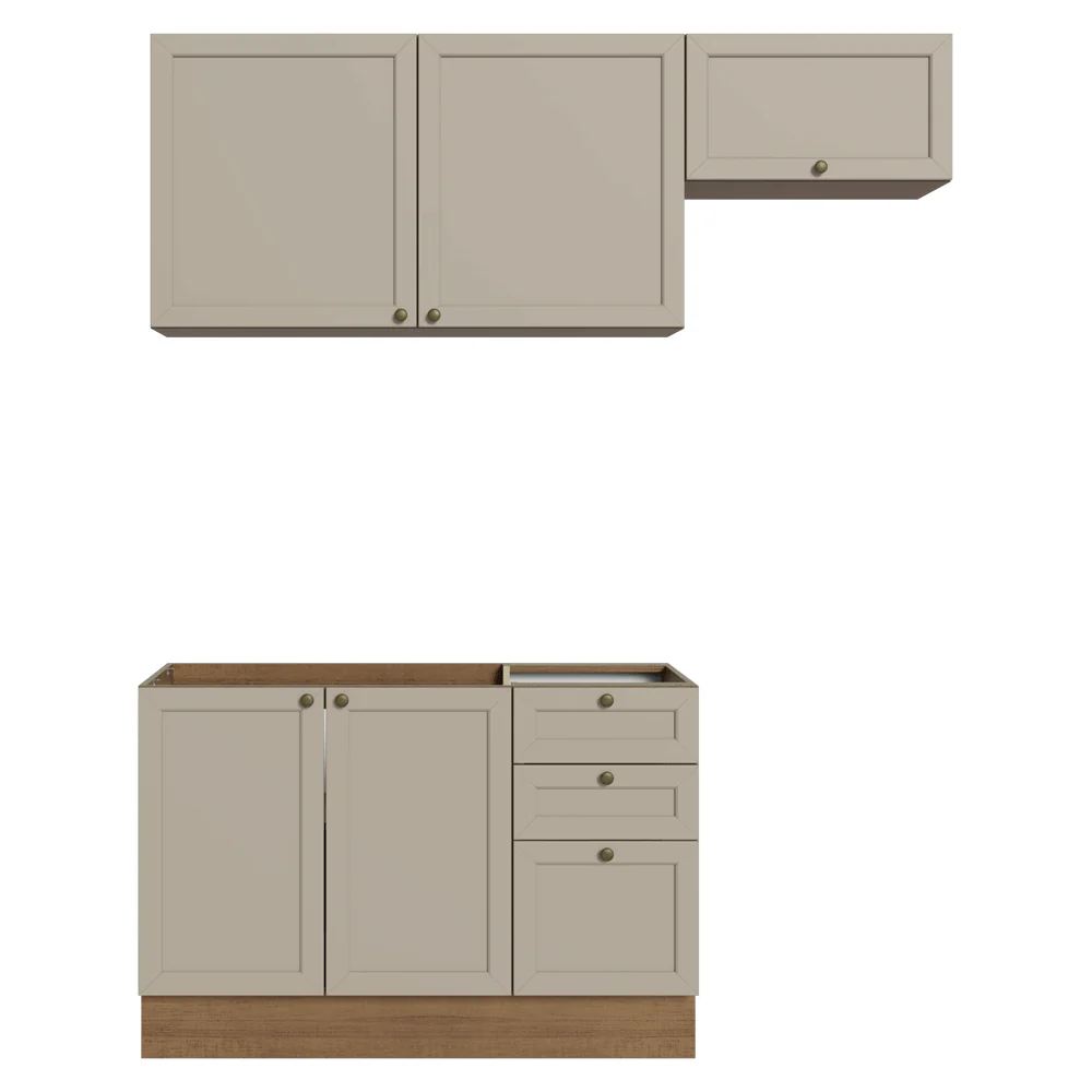 Armário de Cozinha Compacta 180 cm Rustic/Crema Vik Madesa 02 - Image 12