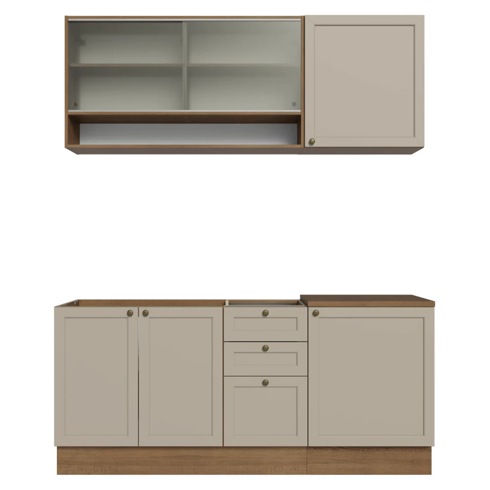 Armário de Cozinha Compacta 180 cm Rustic/Crema Vik Madesa 03 - Image 12