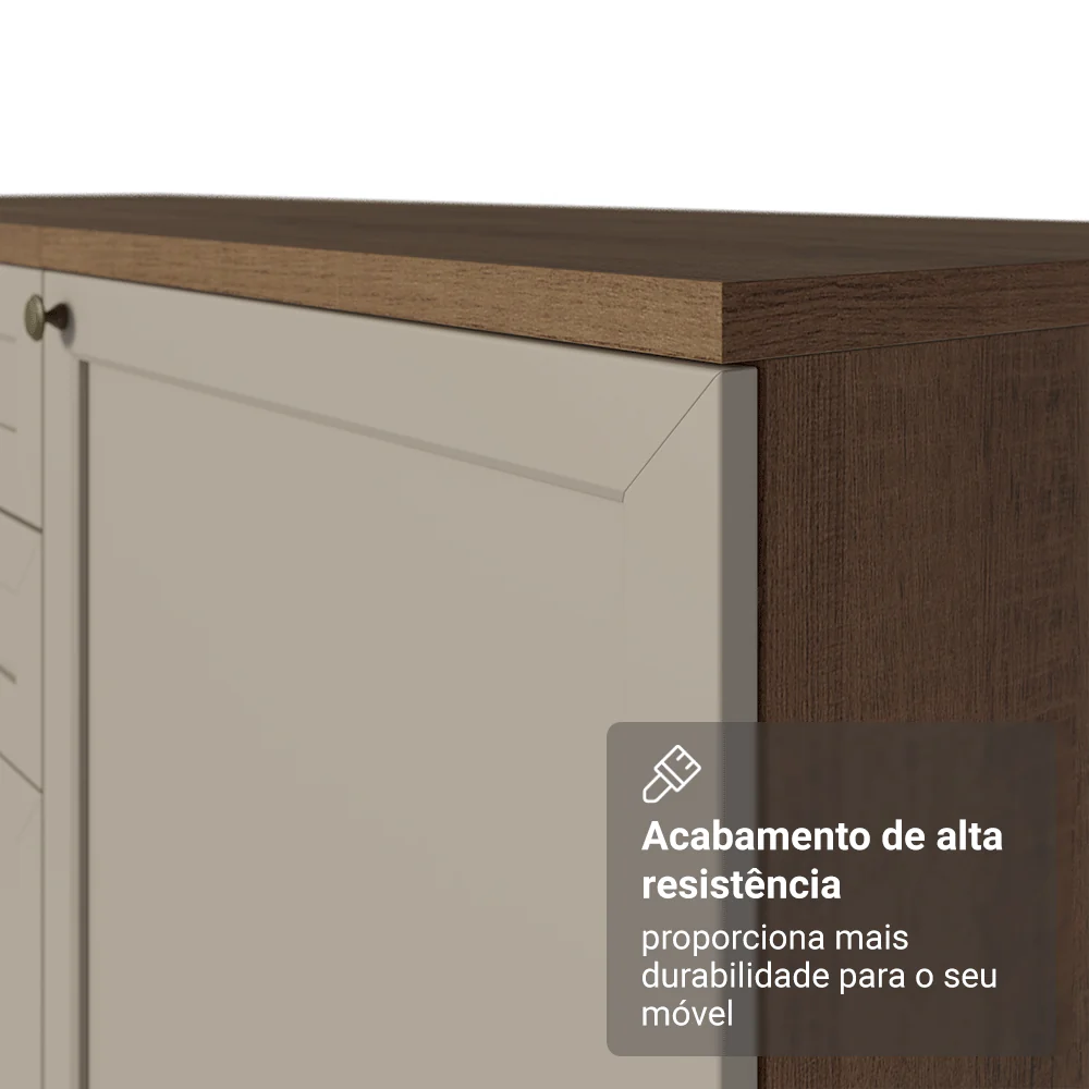 Armário de Cozinha Compacta 180 cm Rustic/Crema Vik Madesa 05 - Image 9