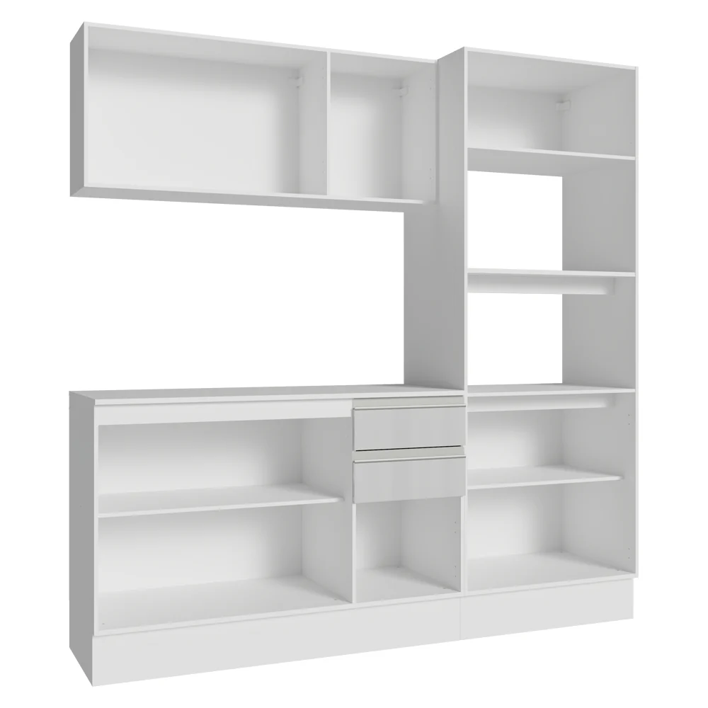 Armário de Cozinha Completa 100% MDF 190cm Smart Branco Brilhante Madesa 01 - Image 12