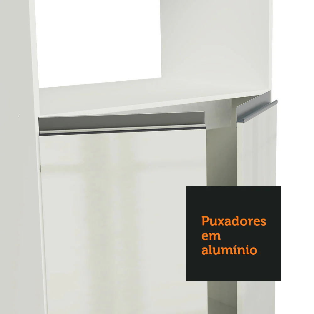 Armário de Cozinha Completa 100% MDF 190cm Smart Branco Brilhante Madesa 01 - Image 7