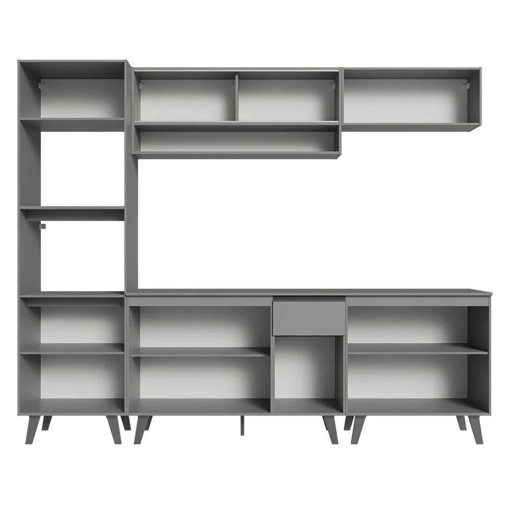 Armário de Cozinha Completa 260cm Cinza Nice Madesa 02 - Image 12