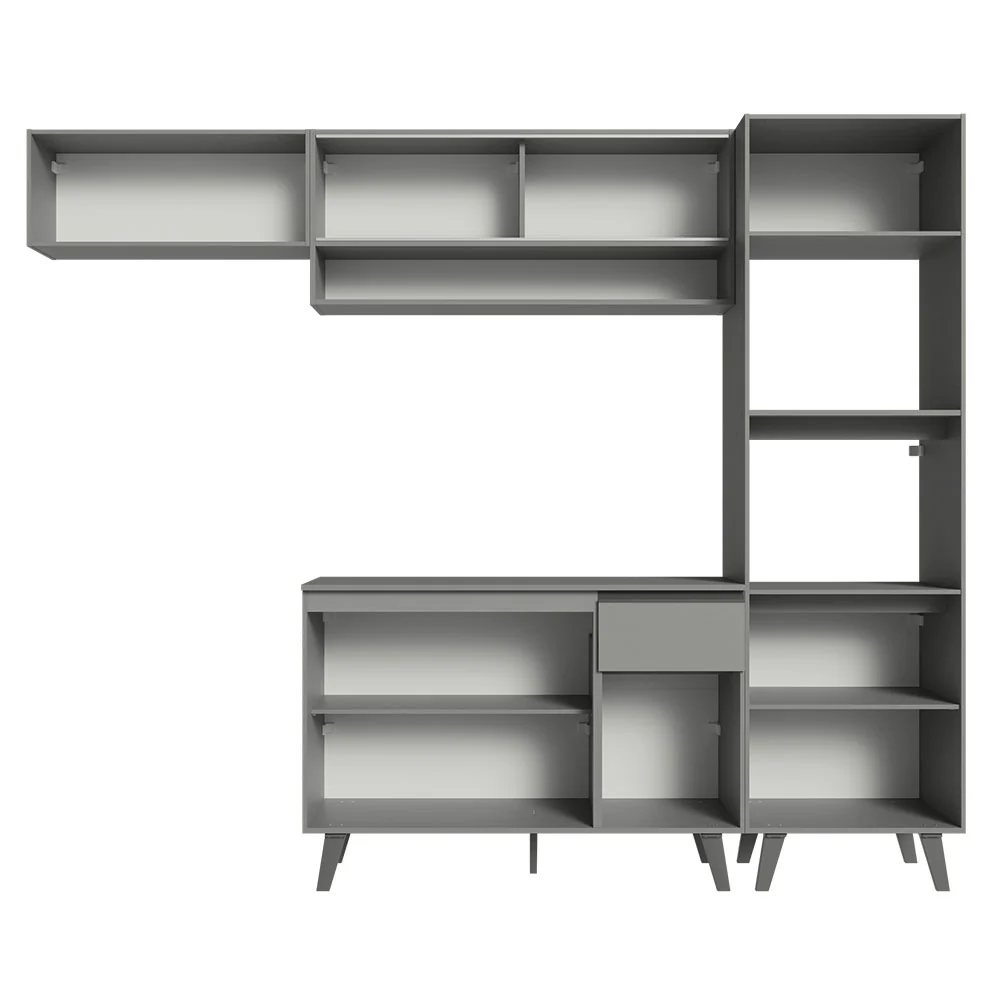 Armário de Cozinha Completa 260cm Cinza Nice Madesa 04 - Image 12