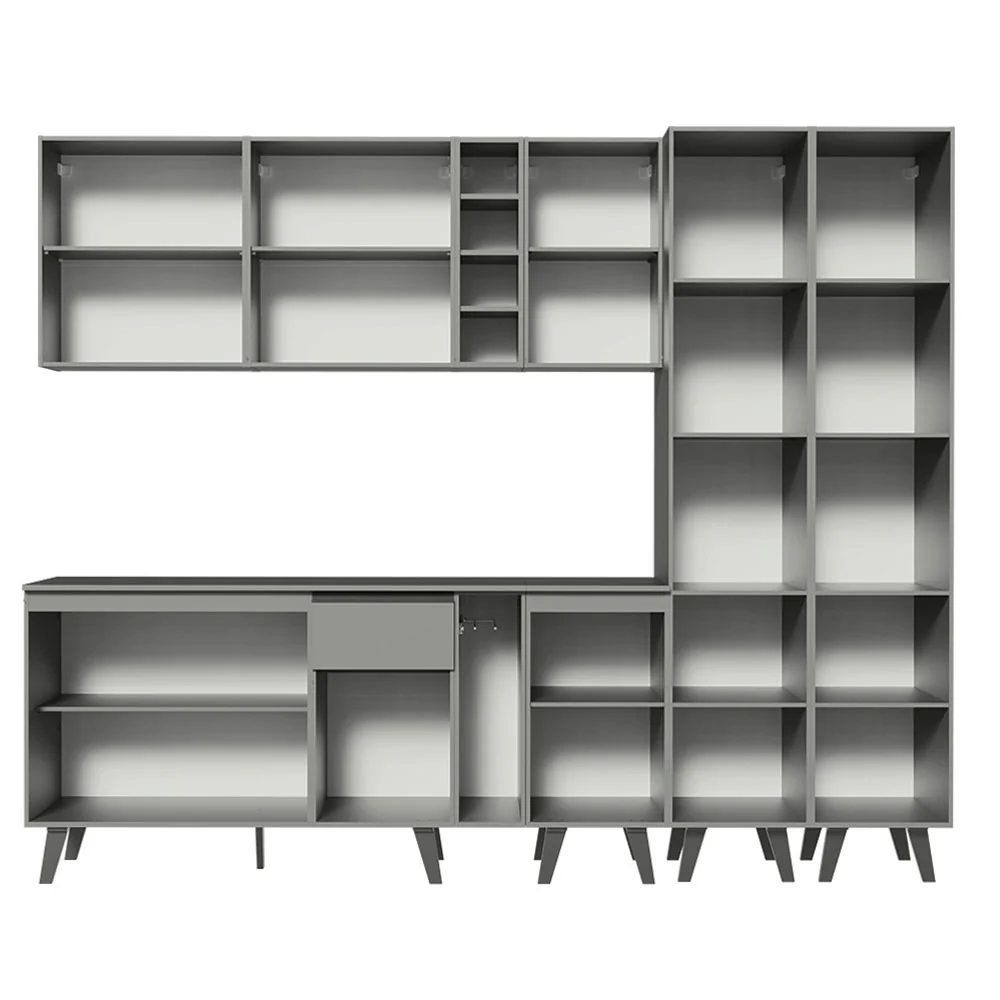 Armário de Cozinha Completa 260cm Cinza Nice Madesa 05 - Image 12