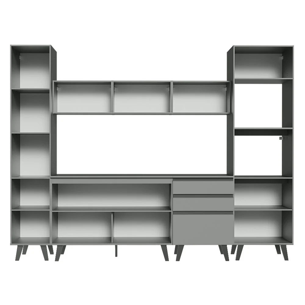 Armário de Cozinha Completa 280cm Cinza Nice Madesa 01 - Image 12