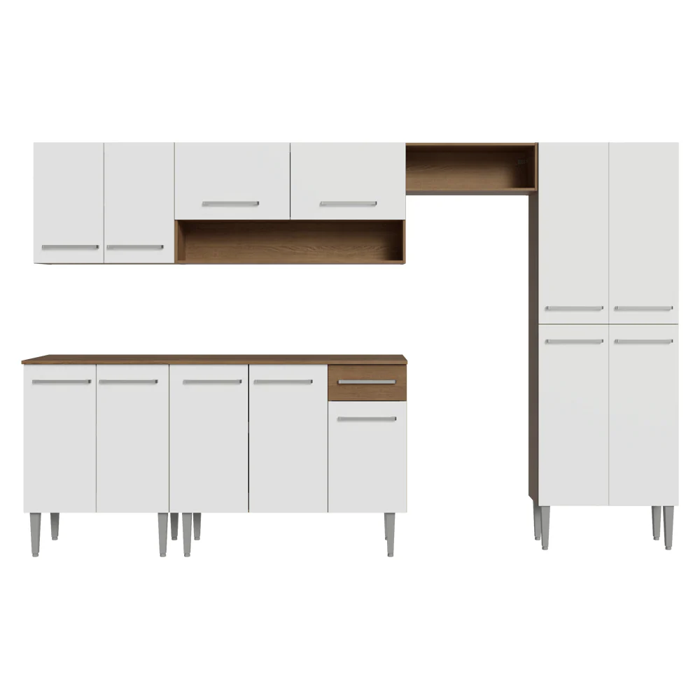 Armário de Cozinha Completa 293cm Rustic/Branco Emilly Madesa 01 - Image 11