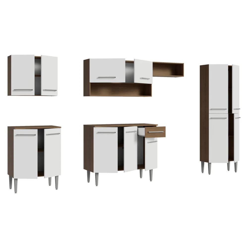 Armário de Cozinha Completa 293cm Rustic/Branco Emilly Madesa 01 - Image 12