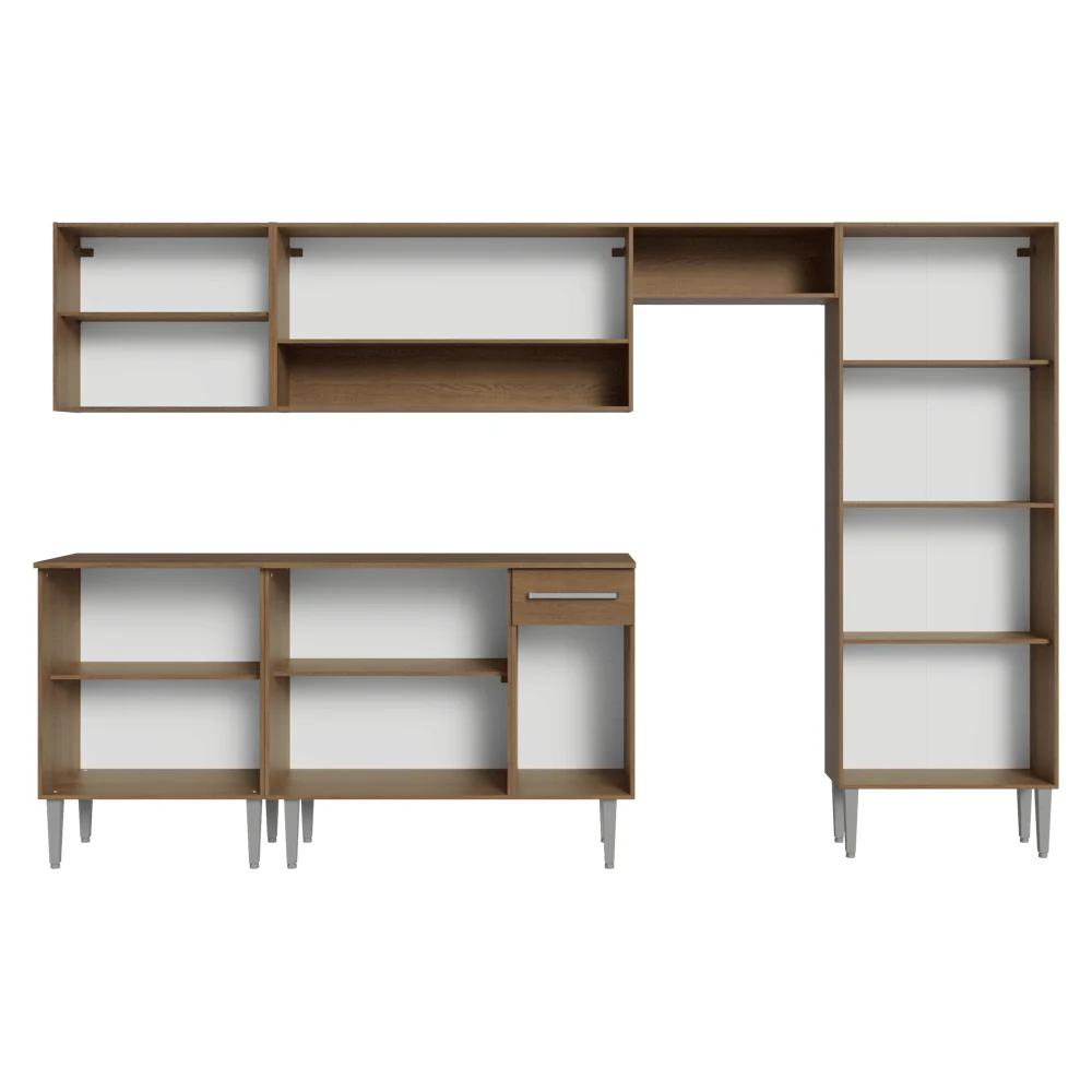 Armário de Cozinha Completa 293cm Rustic/Branco Emilly Madesa 01 - Image 5