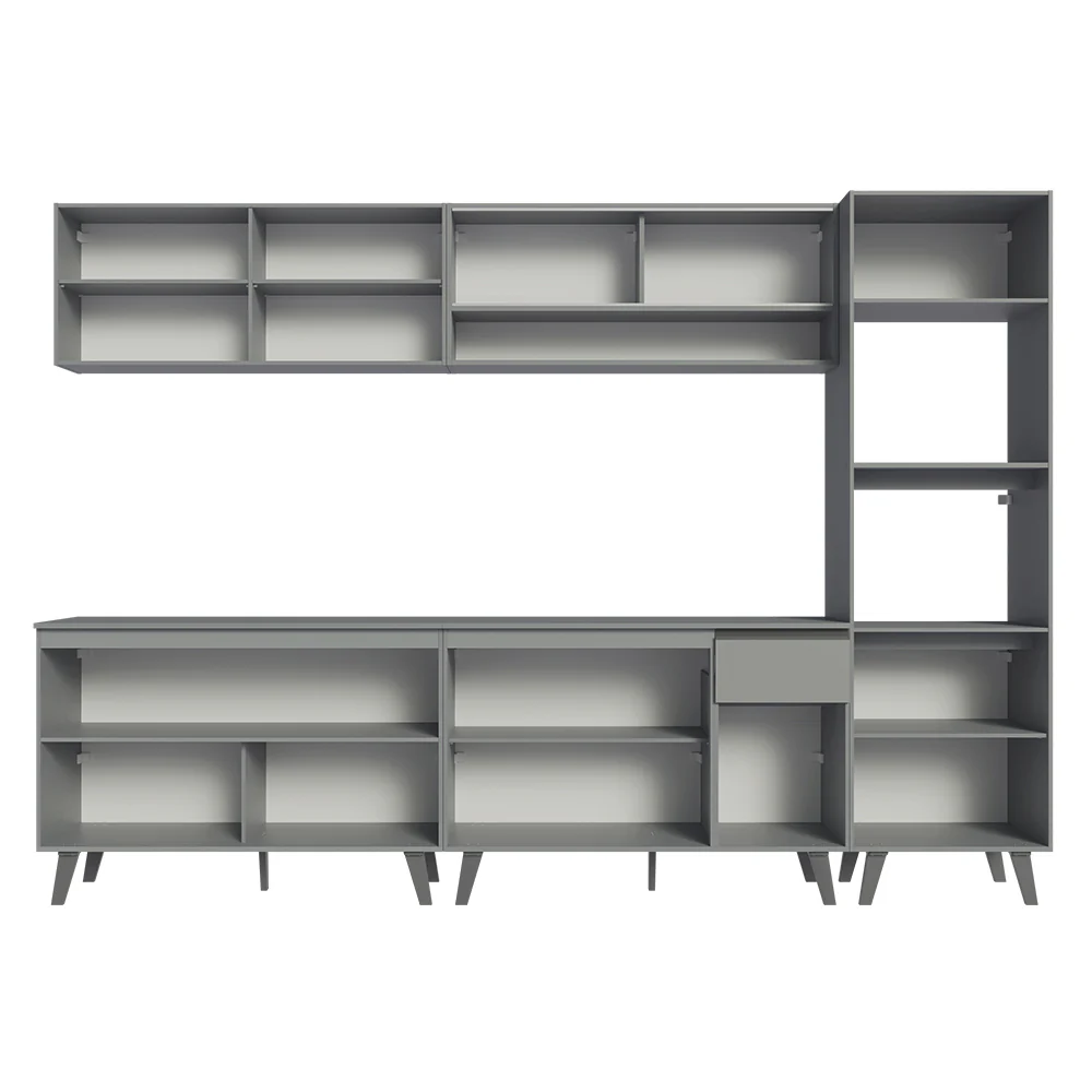 Armário de Cozinha Completa 300cm Cinza Nice Madesa 01 - Image 12