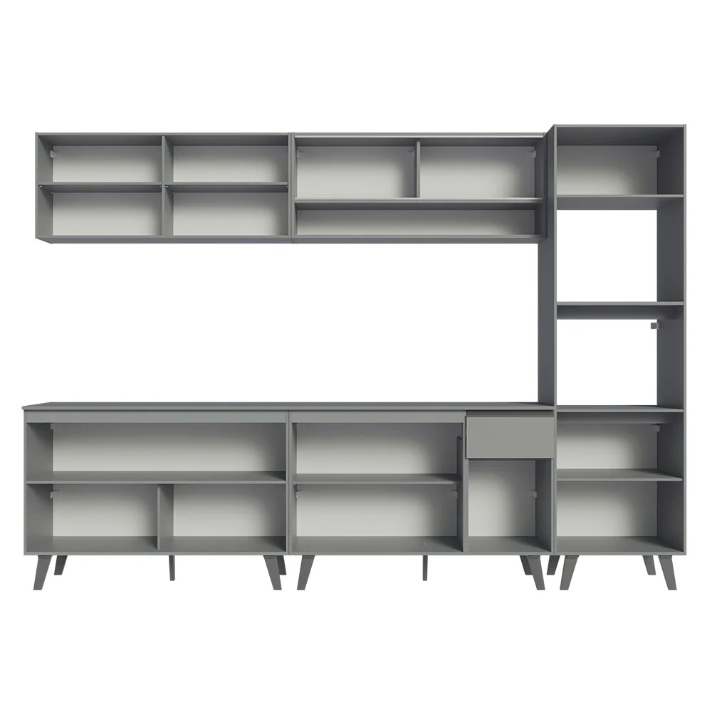 Armário de Cozinha Completa 300cm Cinza Nice Madesa 02 - Image 12