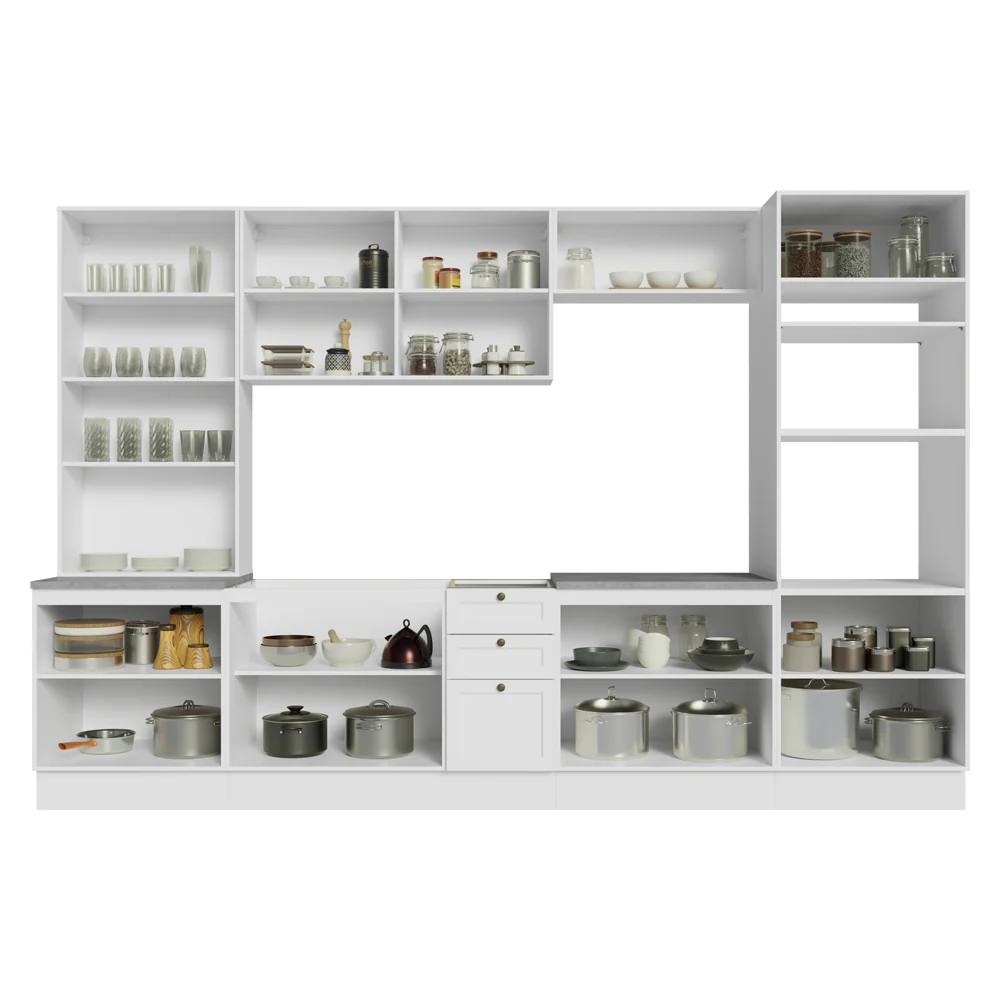 Armário de Cozinha Completa 340 cm Branco Vik Madesa 01 - Image 11