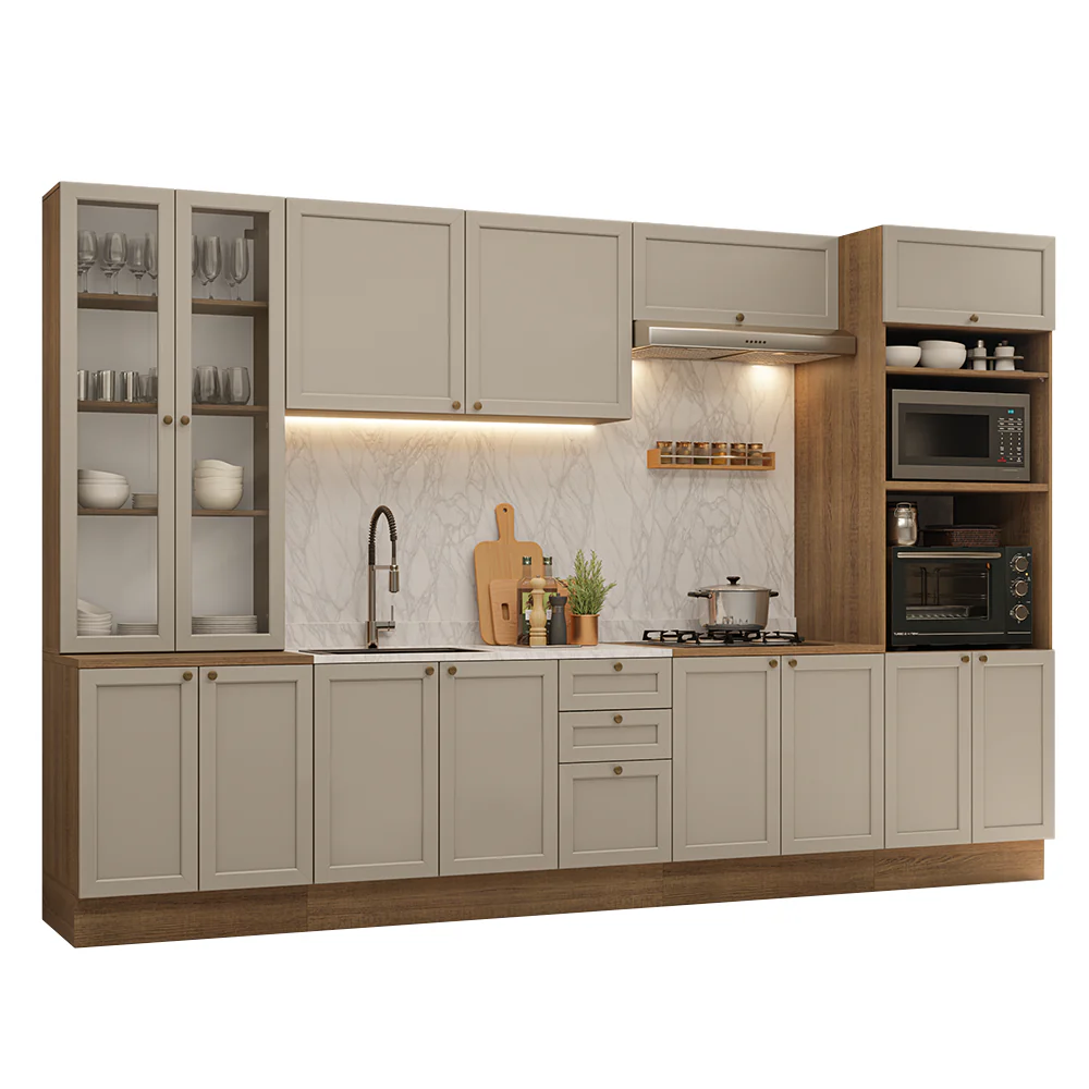 Armário de Cozinha Completa 340 cm Rustic/Crema Vik Madesa 01 - Image 2