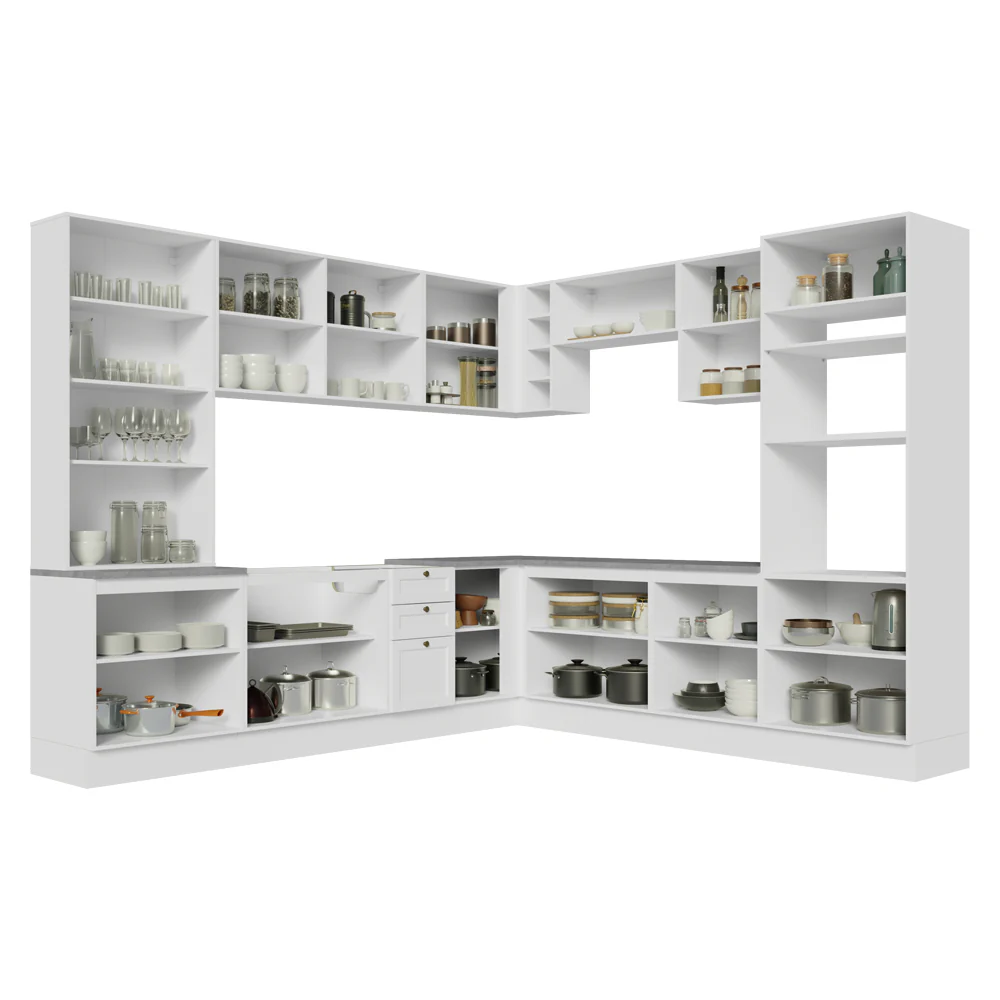 Armário de Cozinha Completa de Canto 549 cm Branco Vik Madesa 01 - Image 11