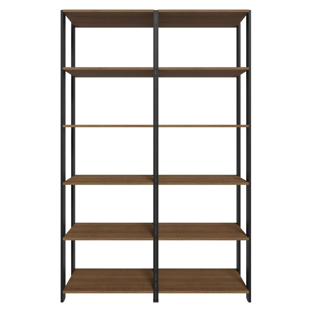 Armário Estante Multiuso Organizador Despensa 10 Prateleiras 118cm Rustic/Preto Madesa - Image 6