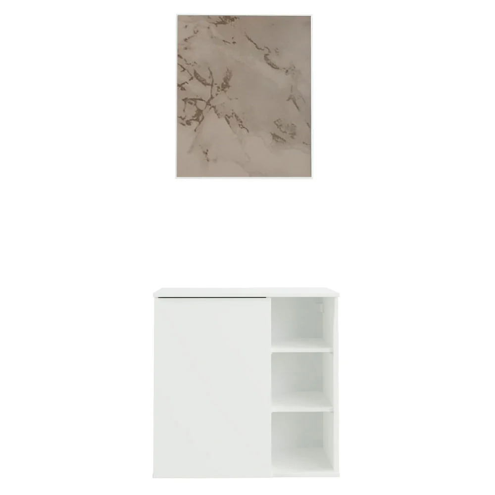 Armário Gabinete com Espelho para Banheiro 60cm Branco Madesa - Image 8