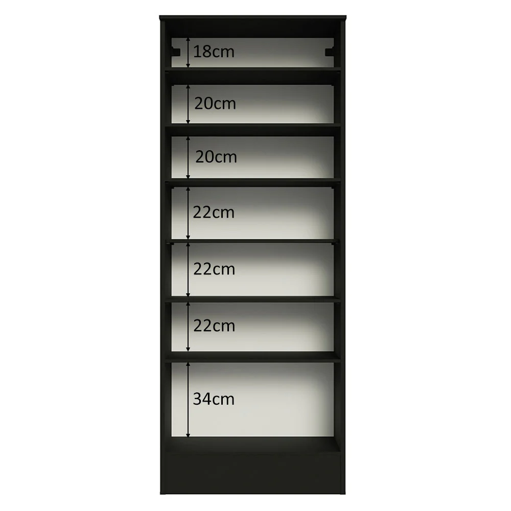 Armário Multiuso 60 cm 1 porta Preto Madesa - Image 4