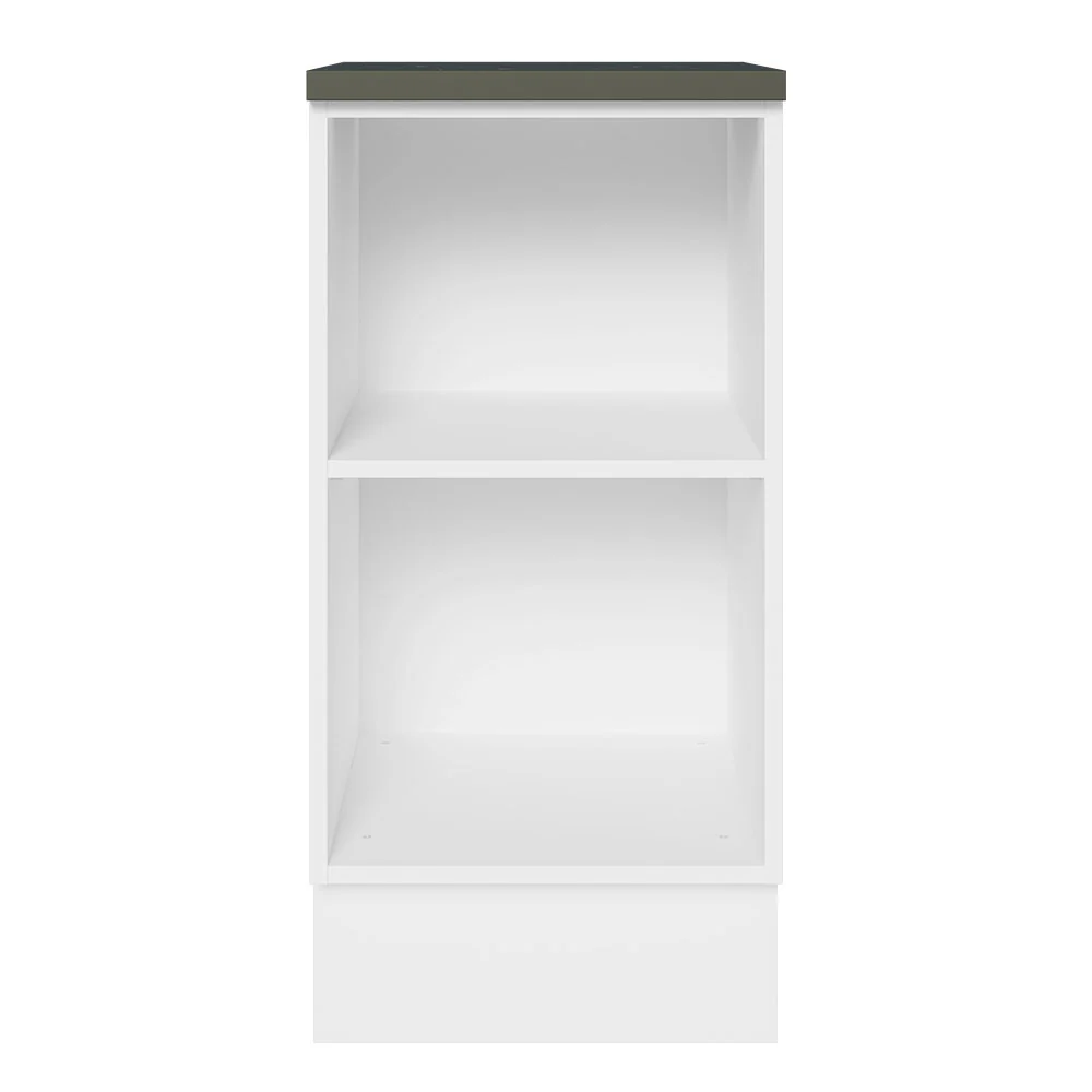 Balcão 100% MDF 40 cm 1 Porta Branco/Preto Acordes Madesa - Image 6