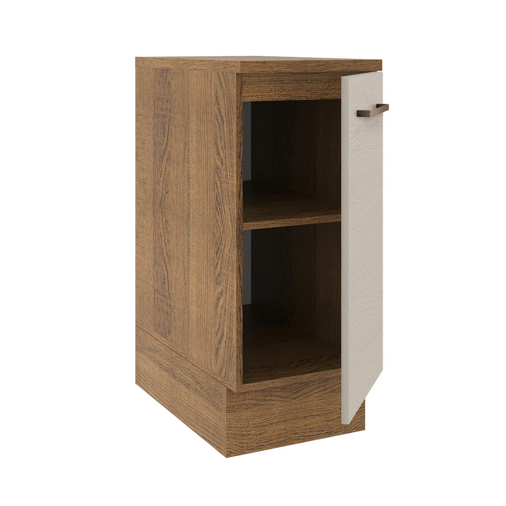 Balcão 35 x 60 cm 1 Porta (Com Tampo) Rustic/Crema Agata Madesa - Image 4