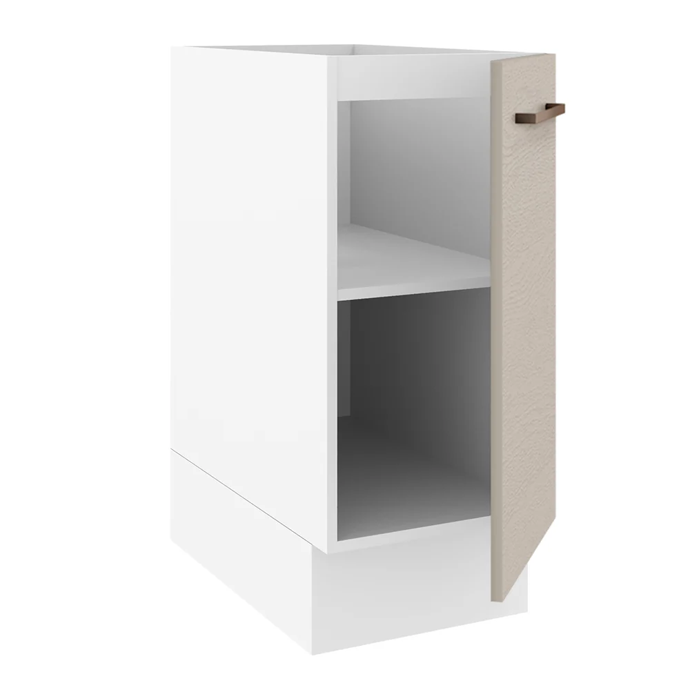 Balcão 35 x 60 cm 1 Porta (Sem Tampo) Branco/Crema Agata Madesa - Image 4