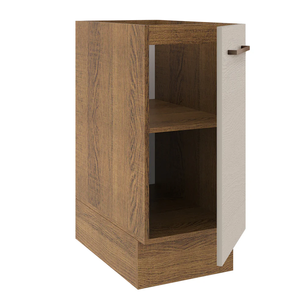 Balcão 35 x 60 cm 1 Porta (Sem Tampo) Rustic/Crema Agata Madesa - Image 4