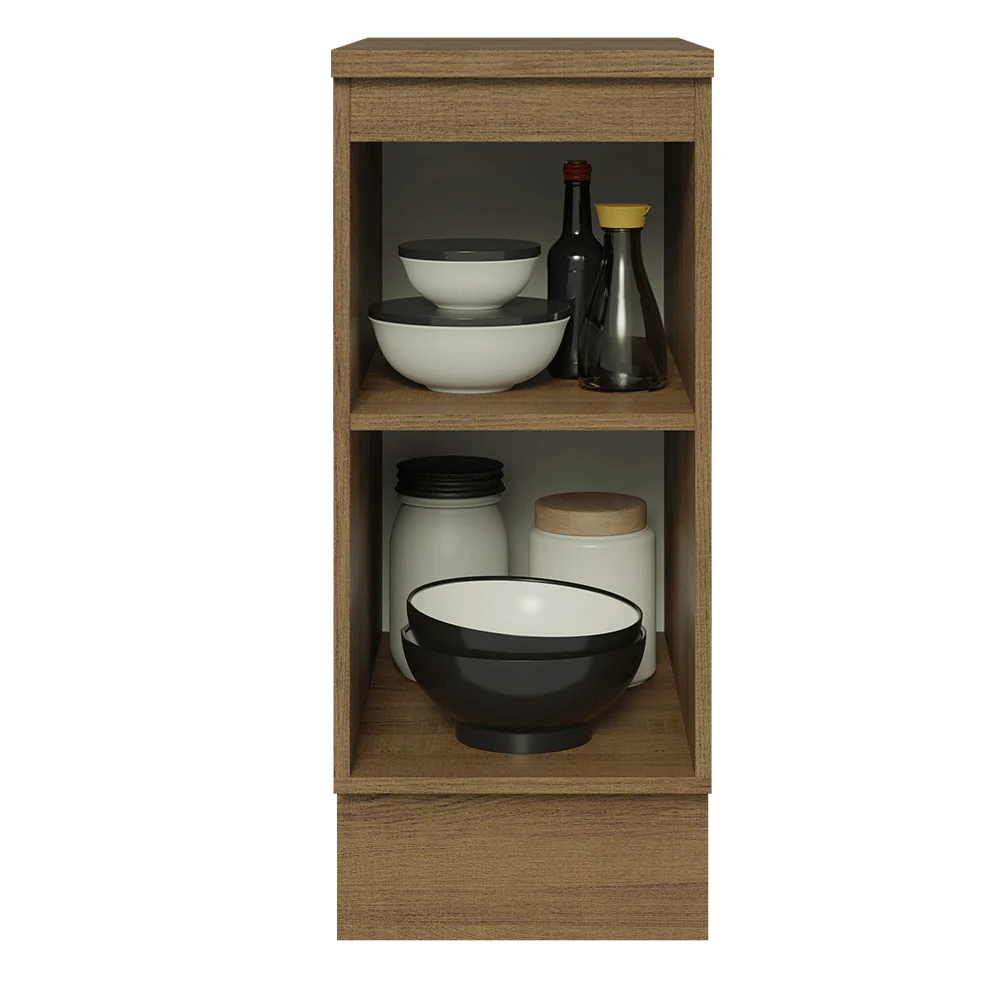Balcão 35 x 60 cm 1 Porta (Com Tampo) Rustic/Branco Veludo Lux Madesa - Image 4